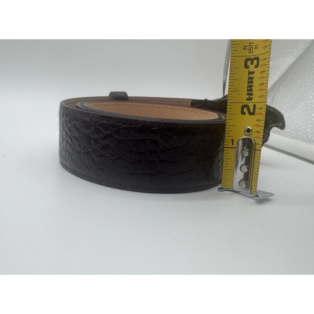 VERSACE‎ Medusa Purple Leather Belt Gunmetal Buckle EU 85 US 34 Italy